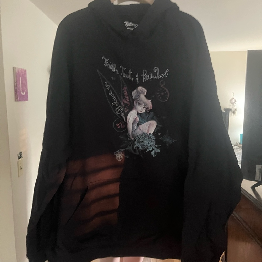 Disney Black Cotton Hoodie